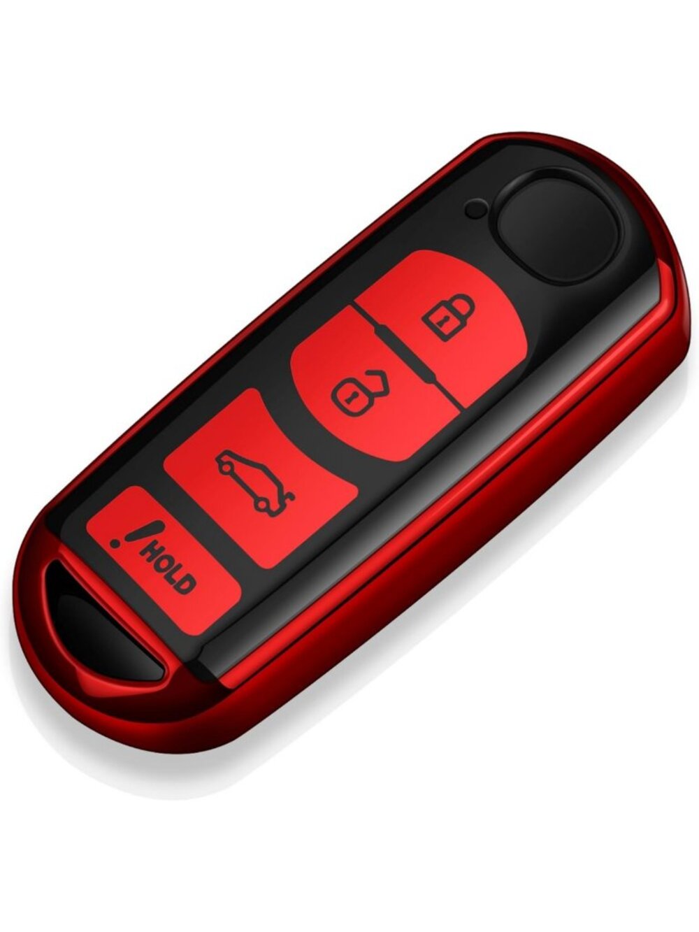 Soft TPU Key Fob Cover Protector for Mazda Miata CX-3 CX-5 CX-9 - Red